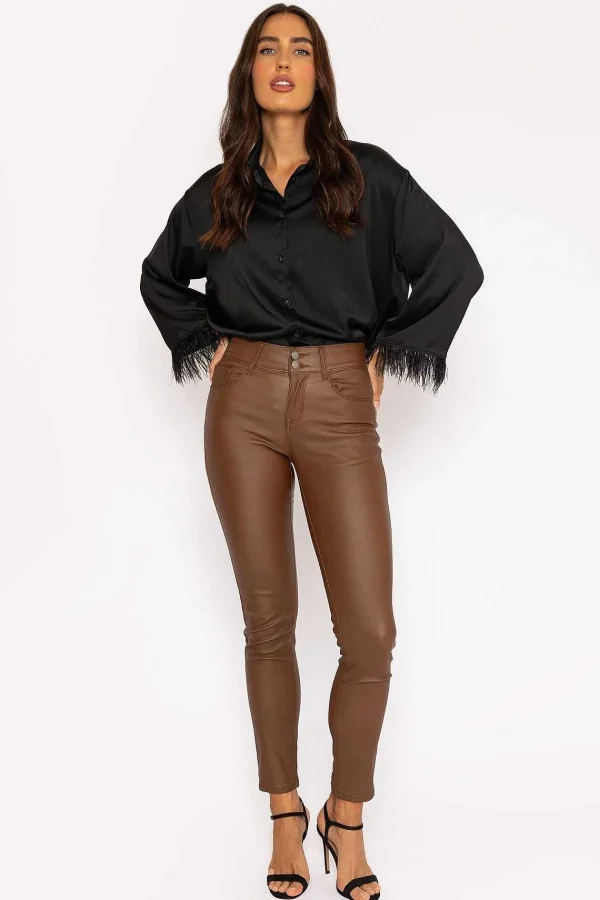 J'aime la Vie Camel Pu Jeans*Women Jeans & Trousers