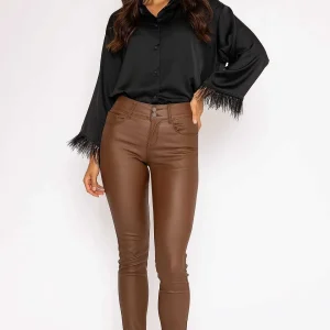 J'aime la Vie Camel Pu Jeans*Women Jeans & Trousers