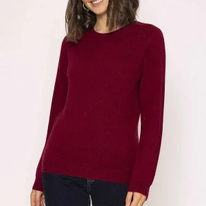 Rowen Avenue 100% Cashmere Knit In Burgundy*Women Jumpers & Cardigans