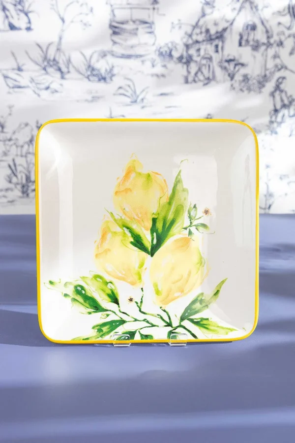 Carraig Donn HOME Ceramic Lemon Square Plate* Homeware