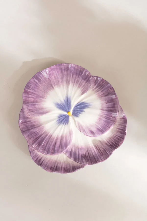 Carraig Donn HOME Ceramic Pansy Serving Plate*Women As Seen On Social