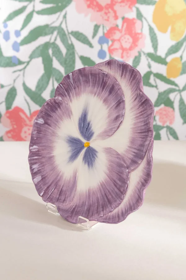 Carraig Donn HOME Ceramic Pansy Serving Plate*Women As Seen On Social