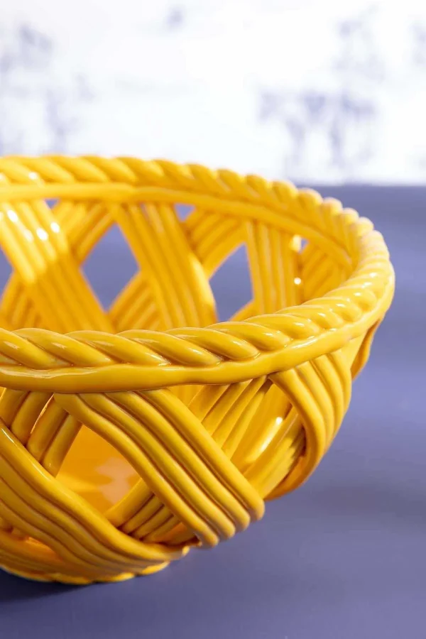 Carraig Donn HOME Ceramic Weaved Bowl Yellow* Homeware