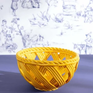Carraig Donn HOME Ceramic Weaved Bowl Yellow* Homeware