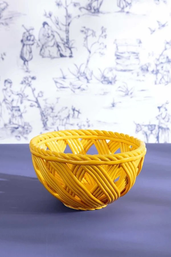Carraig Donn HOME Ceramic Weaved Bowl Yellow* Homeware