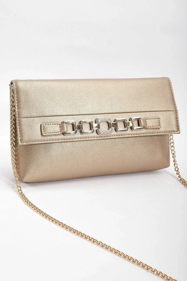 SOUL Accessories Chain Detail Clutch In Gold*Women As Seen On Social