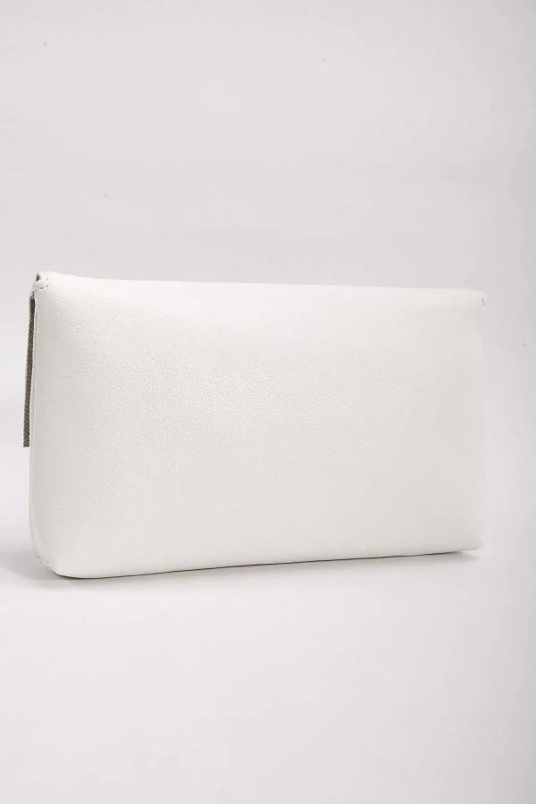 SOUL Accessories Chain Detail Clutch In White*Women As Seen On Social
