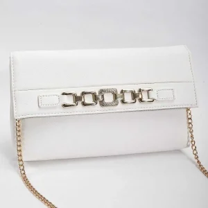 SOUL Accessories Chain Detail Clutch In White*Women As Seen On Social