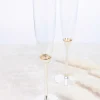 Newbridge Silverware Champagne Flutes With Gold Plated Rings* Homeware
