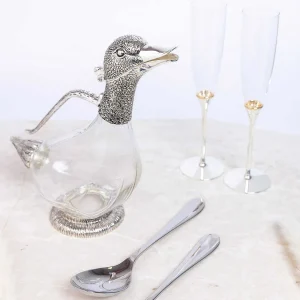Newbridge Silverware Champagne Flutes With Gold Plated Rings* Homeware