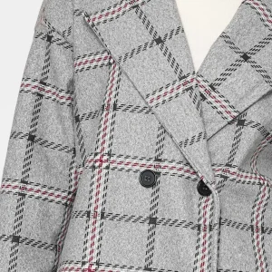 Pala D'oro Check Coat In Grey*Women Coats & Jackets