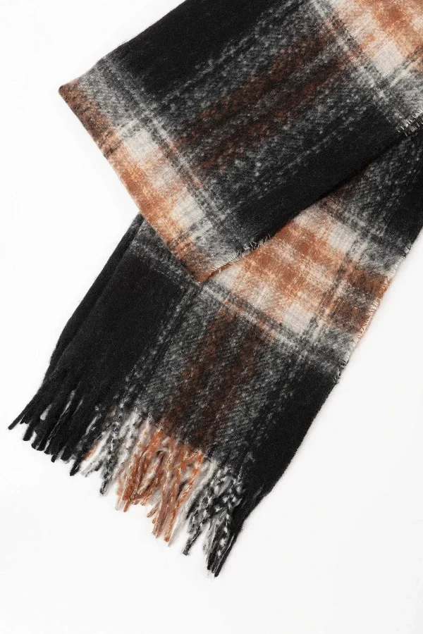 SOUL Accessories Check Scarf In Black* Accessories