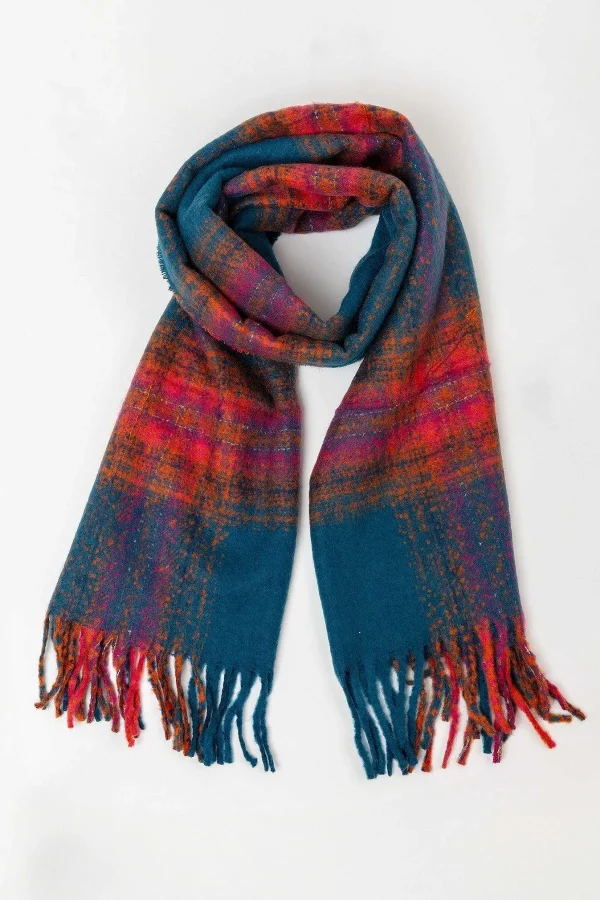 SOUL Accessories Check Scarf In Navy* Accessories