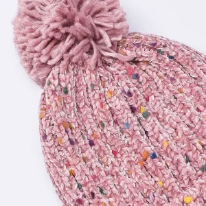 SOUL Accessories Chenille Contrast Beanie In Pink* Hats