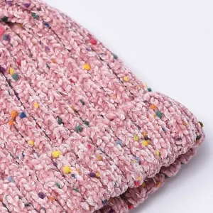 SOUL Accessories Chenille Contrast Beanie In Pink* Hats