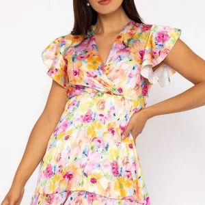 Pala D'oro Cheryl Mini Dress In Multi Print* Sale Dresses