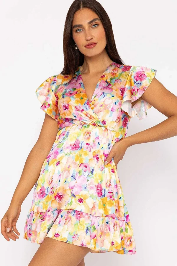 Pala D'oro Cheryl Mini Dress In Multi Print* Sale Dresses