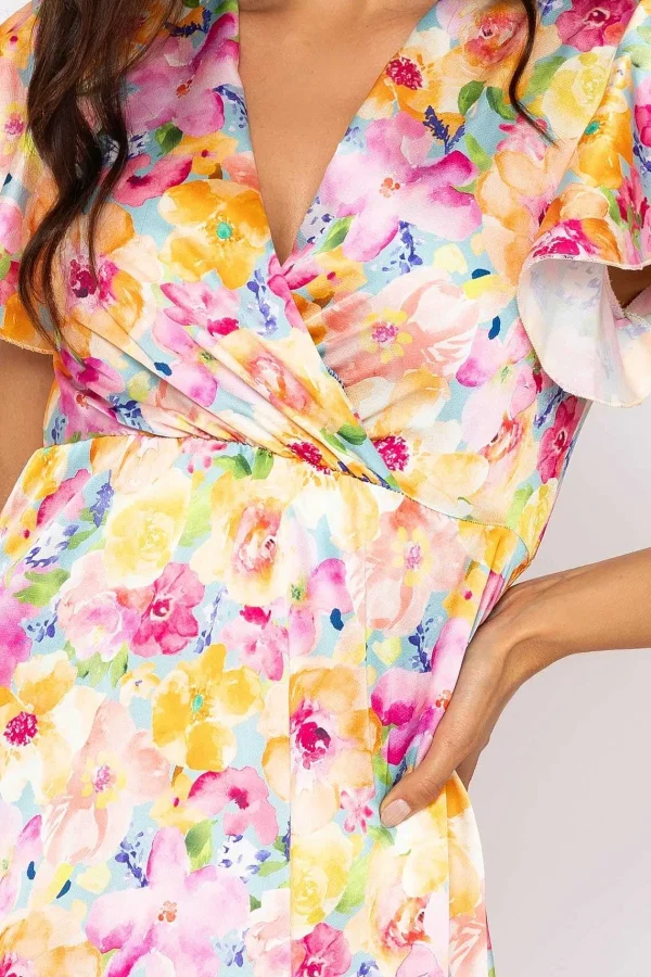 Pala D'oro Cheryl Mini Dress In Multi Print* Sale Dresses