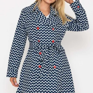 West Quay Chevron Print Mac In Navy*Women Coats & Jackets
