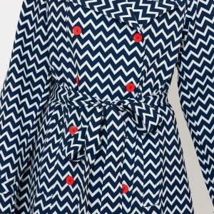 West Quay Chevron Print Mac In Navy*Women Coats & Jackets