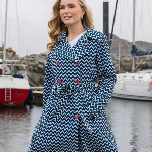 West Quay Chevron Print Mac In Navy*Women Coats & Jackets