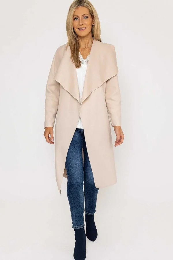 Pala D'oro Chuck On Wrap Coat In Ecru*Women Coats & Jackets