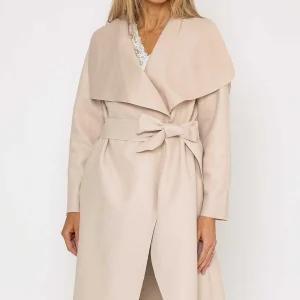 Pala D'oro Chuck On Wrap Coat In Ecru*Women Coats & Jackets