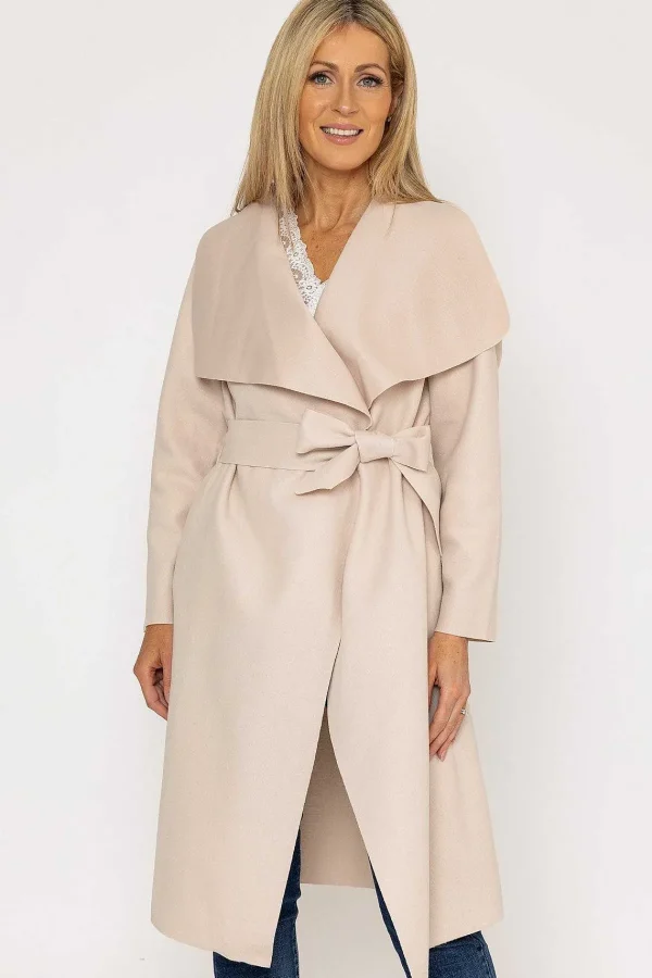 Pala D'oro Chuck On Wrap Coat In Ecru*Women Coats & Jackets