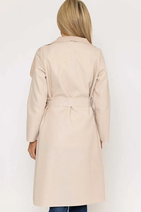 Pala D'oro Chuck On Wrap Coat In Ecru*Women Coats & Jackets
