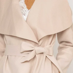 Pala D'oro Chuck On Wrap Coat In Ecru*Women Coats & Jackets