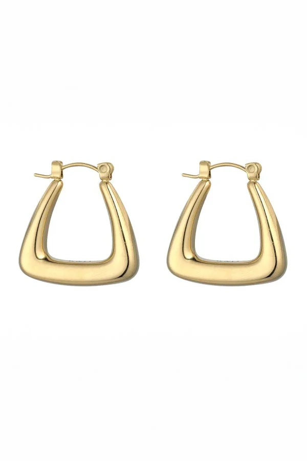 Knight & Day Chunky Geometric Gold Hoops*Women As Seen On Social