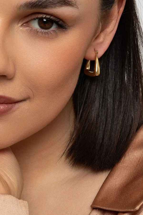 Knight & Day Chunky Geometric Gold Hoops*Women As Seen On Social