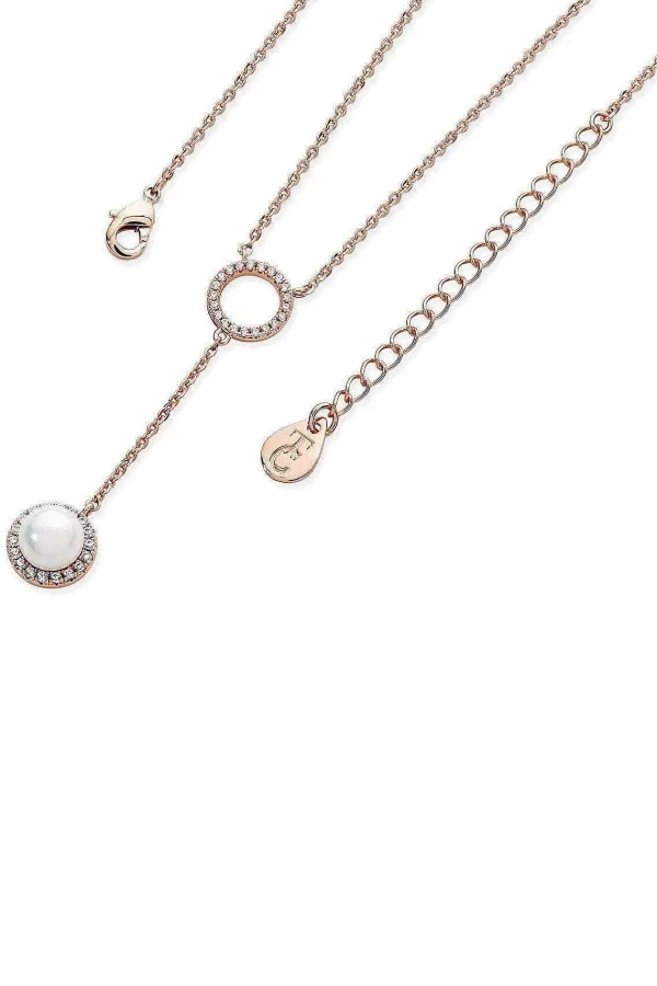 Tipperary Crystal Jewellery Circle Drop Pearl Pendant Necklace* Boxed Gifts