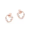 Tipperary Crystal Jewellery Circle Inset Earrings In Rose Gold* Her