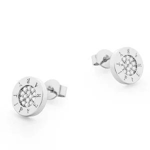 Tipperary Crystal Jewellery Circle Pave Silver Stud Earrings* Boxed Gifts