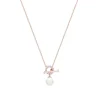 Tipperary Crystal Jewellery Circle T-Bar Necklace In Rose Gold* Boxed Gifts