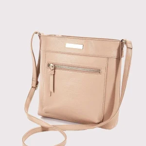 SOUL Accessories Classic Crossbody Front Zip Bag In Beige* Accessories