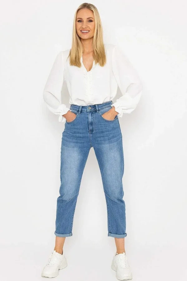 Pala D'oro Classic High Waisted Denim Jeans*Women Jeans & Trousers