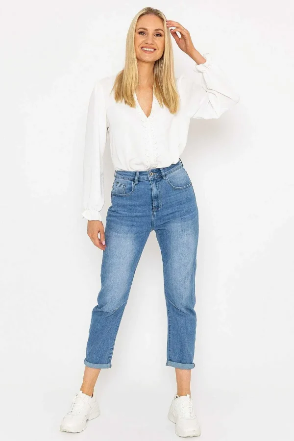 Pala D'oro Classic High Waisted Denim Jeans*Women Jeans & Trousers