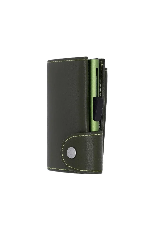 C-Secure Classic Leather Coin Holder In Green* Him