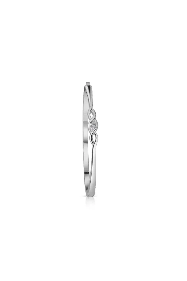 Newbridge Silverware Jewellery Clear Stone Bangle* Boxed Gifts