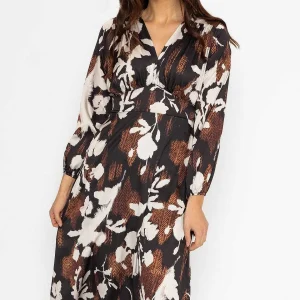 Pala D'oro Cliodhna Brown Printed Midi Dress*Women Dresses & Jumpsuits