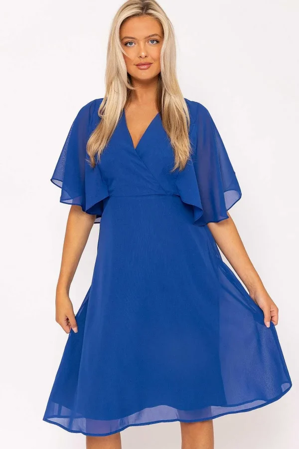 Rowen Avenue Cobalt Angel Sleeve Dress* Sale Dresses