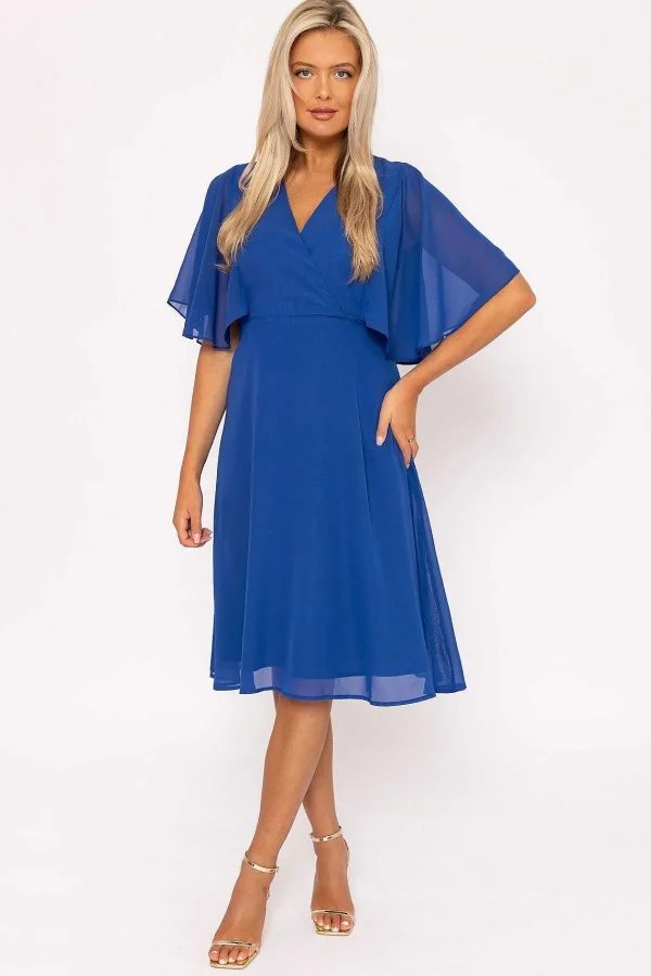 Rowen Avenue Cobalt Angel Sleeve Dress* Sale Dresses