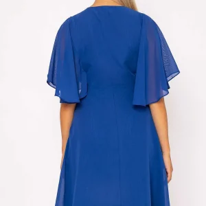 Rowen Avenue Cobalt Angel Sleeve Dress* Sale Dresses