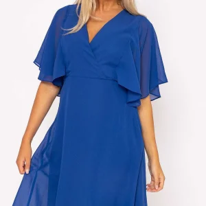 Rowen Avenue Cobalt Angel Sleeve Dress* Sale Dresses