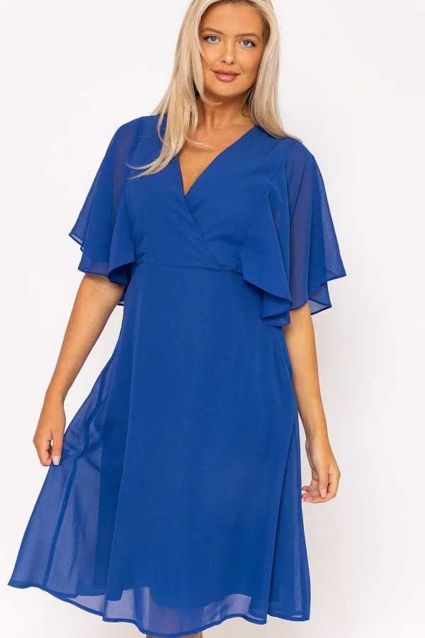 Rowen Avenue Cobalt Angel Sleeve Dress* Sale Dresses