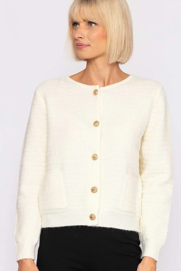 J'aime la Vie Coco Cardigan In Ecru*Women Jumpers & Cardigans