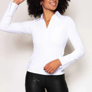 J'aime la Vie Collar Shirt In White*Women Tops & Blouses