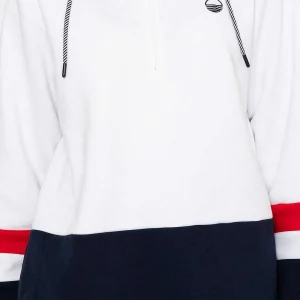 West Quay Colour Block Half Zip Hooded Sweatshirt In White*Women Hoodies & Sweatshirts